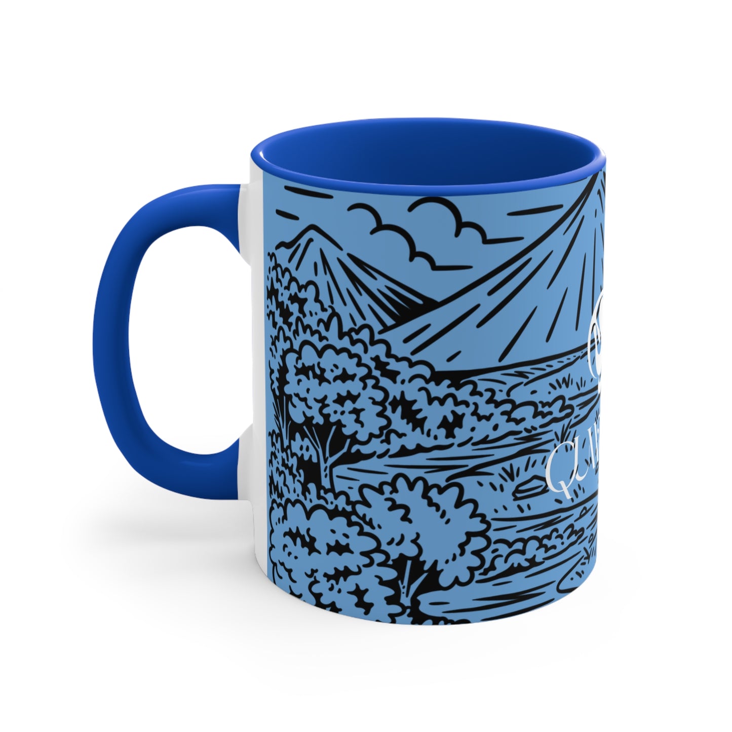 Colorful Adventure Mug Ceramic Coffee Cup with Scenic Mountain Design
