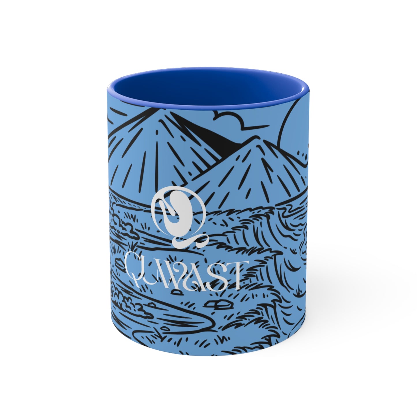 Colorful Adventure Mug Ceramic Coffee Cup with Scenic Mountain Design