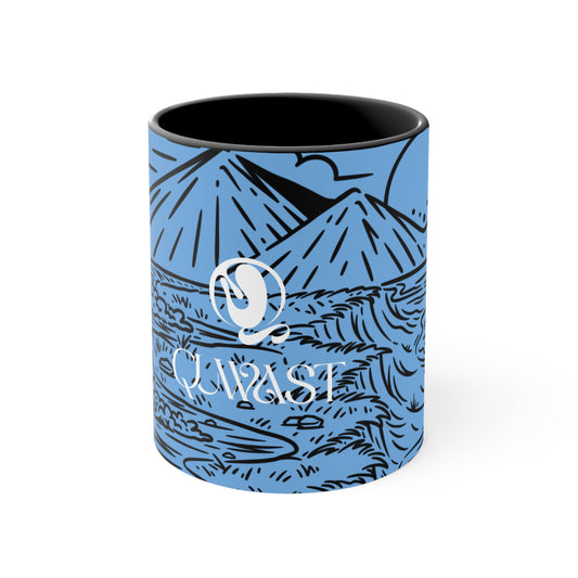 Colorful Adventure Mug Ceramic Coffee Cup with Scenic Mountain Design