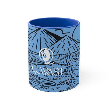Colorful Adventure Mug Ceramic Coffee Cup with Scenic Mountain Design